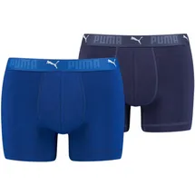 Puma Basic Boxershorts blau/white logo XL 2er Pack