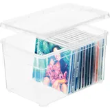 Rotho Clear Box Multimedia 26 x 17,5 x 15 cm 5-tlg. transparent