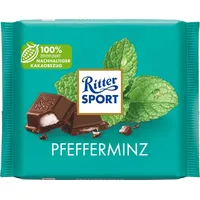 Ritter Sport Tafel Pfefferminz mit Vollmilchschokolade 100g