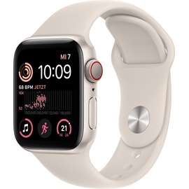 Apple Watch SE 2022 GPS + Cellular 40 mm Aluminiumgehäuse polarstern, Sportarmband polarstern