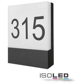 ISOLED LED Hausnummernleuchte, 10W, IP54, schwarz warmweiß
