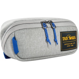 Tatonka Square Zip Pouch S (1L) - Aufklappbare Waschtasche mit 2 Reißverschluss-Netztaschen PFC/PFAS-frei - 8 x 19 x 7 cm (Grey)