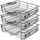 KESSER® Teleskopschublade 30-60cm Schrankbreite verchromt aus Edelstahl Schubladeneinsatz für Küchenschrank Korbauszug Schrankauszug