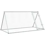 vidaXL Hühnerkäfig Silbern 200x105x91 cm Verzinkter Stahl