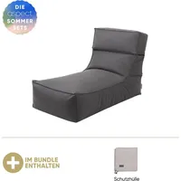BLOMUS Outdoor-Lounger -STAY- inkl. GRATIS Schutzhülle Coal - Schwarz