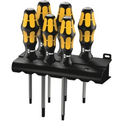 Wera 977/6 TORX Schraubendrehersatz Kraftform Wera: Der Schraubmeißel + Rack, 6-teilig