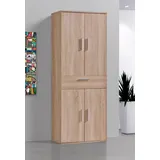 Mehrzweckschrank PROCONTOUR Schränke Gr. T: 34cm, 4 St., Basisausführung, braun (sonoma eiche) Breite 64cm, mit Türen und Schublasten