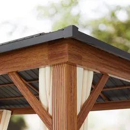 TOOLPORT Gartenpavillon 3 x 3 m braun/champagner