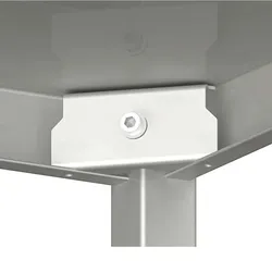 Stalgast Edelstahl Regal mit glatten Böden, 600x500x1800 mm, verschweißt