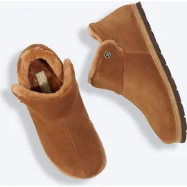 ROHDE Damen Hausschuh Stiefelette Schlupfschuh Leder Lammfell Gardena 7076, Größe:41 EU, Farbe:Braun - 41