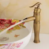 Petites Ecrevisses - Retro Wasserhahn Bad Wasserfall Waschtischarmatur Armatur Mischbatterie Bad Vintage Einhebelmischer mit Hoher Auslauf