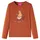 vidaXL Kinder-Langarmshirt mit Vogel-Aufdruck Pullover Sweatshirt T-Shirt Cognac 116 - 116