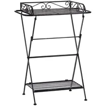 Beliani Gartentisch 53 x 73 x 35 cm Schwarz