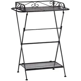 Beliani Gartentisch 53 x 73 x 35 cm Schwarz