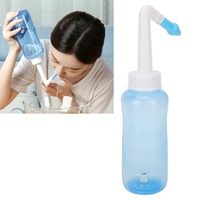 Nasendusche-Set 300 ml mit 3-Loch-Düse und Einloch-Düse für Erwachsene und Kinder zur Nasenreinigung und Nasenspülung, Erkältungen, Allergien, trockene Nase