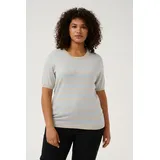 KAFFE CURVE Strickpullover Soft Chambray/FeatherG. Stripe M