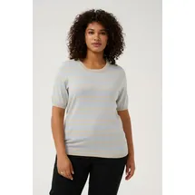 KAFFE CURVE Strickpullover Soft Chambray/FeatherG. Stripe M