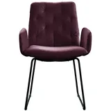 KAWOLA Stuhl CHARME Esszimmersessel Velvet purple