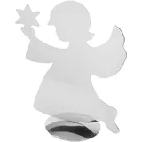 Fink "Dekofigur, HOLYWORKER", silber (silberfarben), B:24cm H:30cm T:13cm, Edelstahl, Dekofiguren, Engelfigur, Deko-Engel, Weihnachtsdeko aus Edelstahl