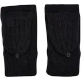 URBAN CLASSICS Open Mitten Fäustlinge Schwarz/Grau L-XL