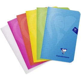 Clairefontaine Heft Mimesys 9 x 14cm, , 48 Blatt, kariert, 1 Stück, farbig sortiert