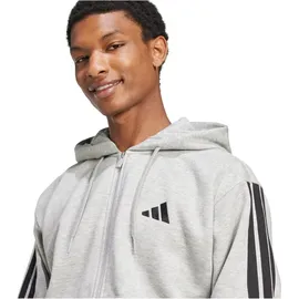 adidas Essentials 3-Streifen Sweatjacke Herren Medium Grey Heather/Black 4XL