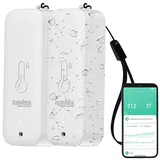 Luminea Home Control 2er-Set WLAN-Außen- und Innen-Temperatur- und Luftfeuchtigkeitssensor