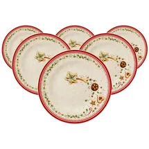 Villeroy & Boch Winter Bakery Delight Frühstücksteller Sternschnuppe ø 21,5 cm 6er Set