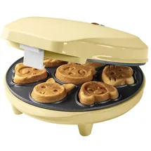Bestron Waffeleisen Mini-Cookie-Maker Gelb