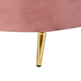 Beliani Sofa Samt 3-Sitzer Rosa