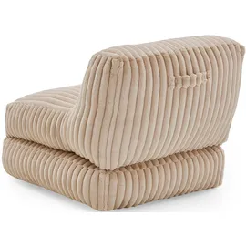 Home Affaire XXL-Sessel HOME AFFAIRE "Pia", beige (creme), B:83cm H:80cm T:95cm, Sessel, XXL-Sessel, Loungesessel in Megacord, 2 Größen, Schlaffunktion und Pouf-Funktion