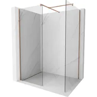 Mexen Kioto Walk-In-Dusche 155 x 200 cm Roségold transparent 800-155-202-60-00-080