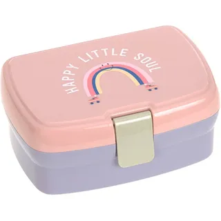 Lässig Kinder Lunchbox Brotdose mit herausnehmbarer Unterteilung, BPA-frei/Rainbow