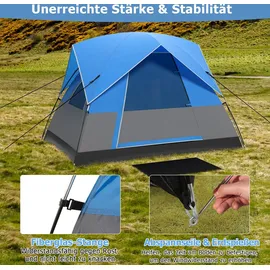 Costway Kuppelzelt 2-3 Personen Blau/Grün