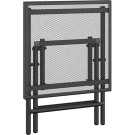 vidaXL Gartentisch Klappbar Anthrazit 38x38x38 cm Stahlgitter