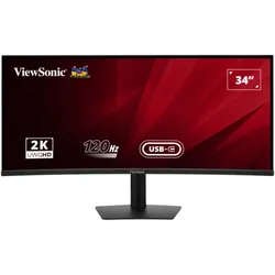 ViewSonic VA3420C-Office Curved Monitor - UWQHD , 120Hz Höhenverstellung, Power Delivery 96 Watt