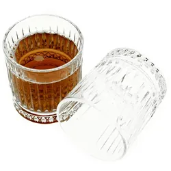 Almina Elisa 6 Teiliger Trinkgläser-Set aus Glas mit Riffle Design 240 ml