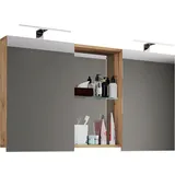 VCM Badschrank zeitlos Maße ca. H. 59 x B. 112 cm T. 12 cm Zwei Drehtüren mit Ablagefächer Spiegelschrank Budasi