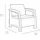KETER Corfu Set Gartenmöbel-Set Graphit, Grau