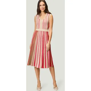 Zero Damen Strickkleid mit Streifen 36, Patch CreamRed - 36