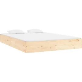 vidaXL Massivholzbett 200 x 200 cm Braun