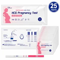 Safecare Bio-Tech Schwangerschaftstest Früh Schwangerschaftests SST - 99% Ergebnisse in 3-5 Minuten, Teststreifen, 25-tlg., Schnelles Ergebnis, einfache Handhabung, hohe Genauigkeit