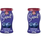 Schwartau Samt Heidelbeere, Fruchtaufstrich ohne Stücke & ohne Kerne, 270g (Packung mit 2)