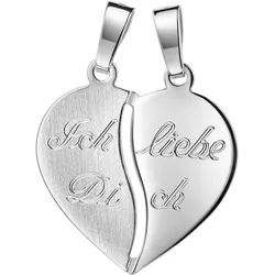 Ketten-Anhänger FIRETTI "Schmuck Geschenk Silber 925 Partner Anhänger mit Gravur Ich liebe Dich", silber (silberfarben), Schmuckanhänger, Damen, Silber 925 (Sterlingsilber), 1,8 g, Made in Germany