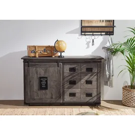 MASSIVMOEBEL24.DE Sideboard 140 x 85 x 45 cm Grau