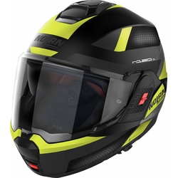 Nolan N120-1 06 Subway N-Com Helm, zwart-geel, 2XL Voorman