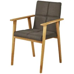 Woodford Esszimmerstuhl mit Steppung Anni ¦ braun ¦ Maße (cm): B: 56 H: 86 T: 55.0