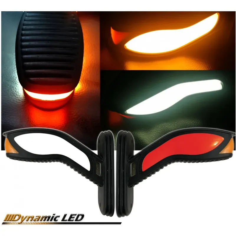 Set mit 2 Stück Cobra-Hörnchen, dynamischer Laufblinker, Neon-Effekt, Seitenmarkierungs- und Begrenzungsleuchten für LKW/TIR