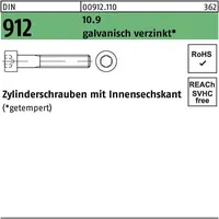 Industrial Quality Supplies DIN 912/ISO 4762 Zylinderkopf-Schaftschraube M20x100 Stahl