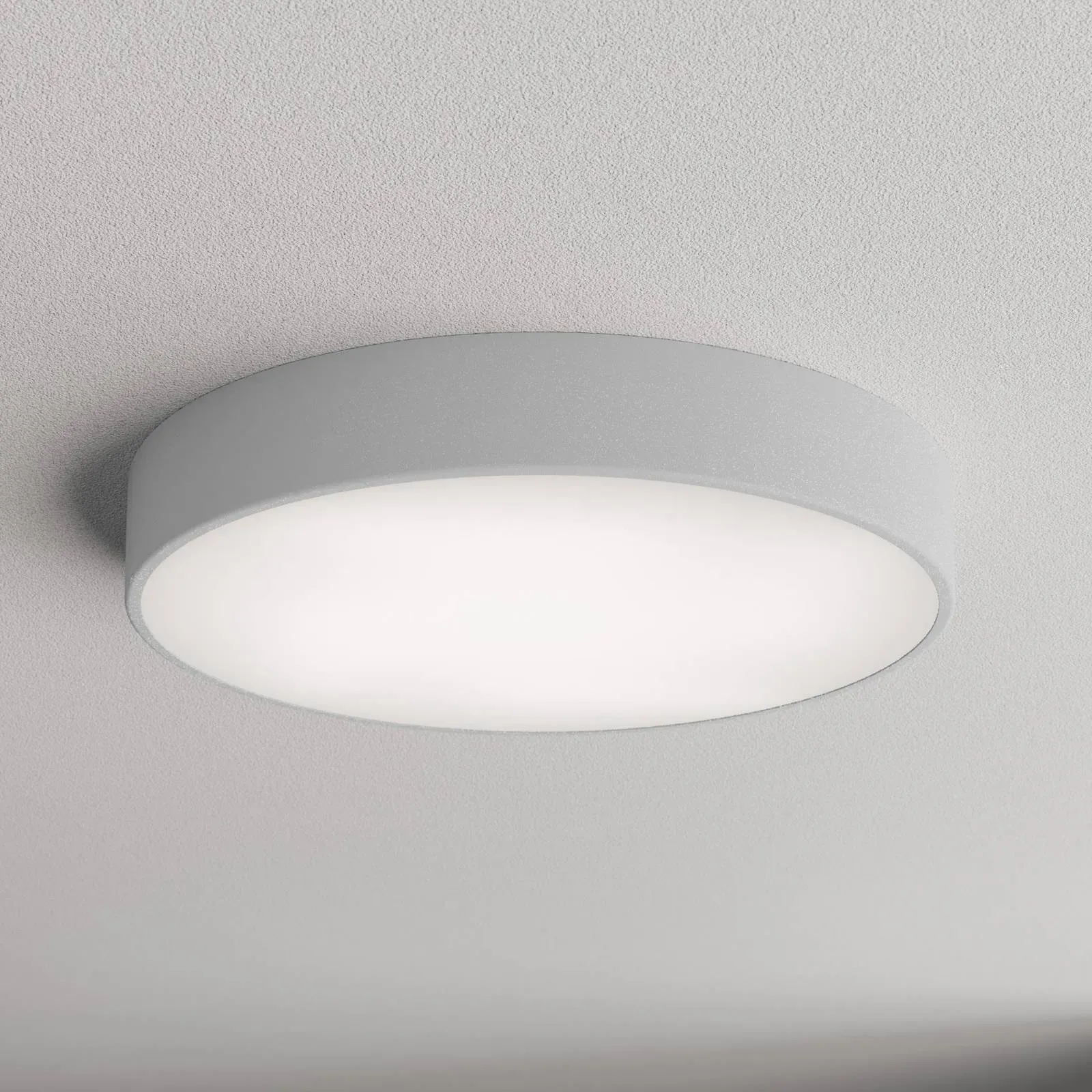 Deckenlampe Cleo 500 TEMAR LIGHTING, dimmbar, alu / grau / zink, für Wohn- / Esszimmer, Metall, Modern, Deckenlampe - 50 cm - 50 cm - 7.5 cm